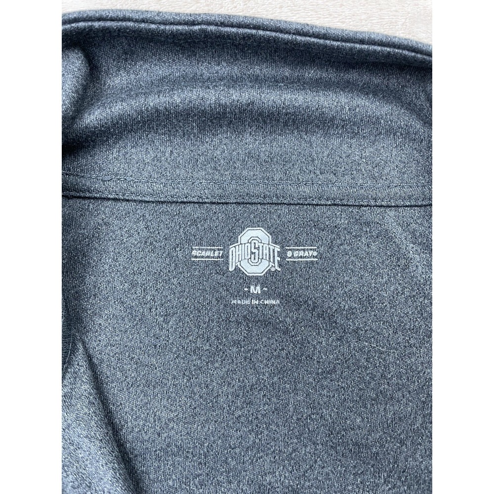 Ohio‎ State Buckeyes Womens M Pullover 1/4 Zip Long Sleeve Gray NCAA Jacket - Picture 4 of 7